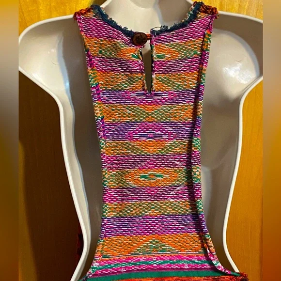 FINAL PRICE NWT,Free People Rare Heart crochet sweater dress,red/multi size S - Picture 9 of 15